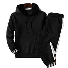 Chargez l&#39;image dans la visionneuse de la galerie, Sets Tracksuit Men Autumn Winter Hooded Sweatshirt Drawstring Outfit Sportswear 2019 Male Suit Pullover Two Piece Set Casual
