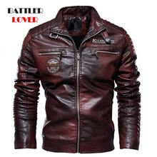 Chargez l&#39;image dans la visionneuse de la galerie, 2019 Men&#39;s Natural Real Leather Jacket Men Motorcycle Hip Hop Biker Winter Coat Men Warm Genuine Leather Jackets plus size 3XL
