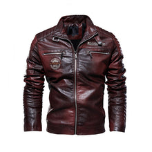 Chargez l&#39;image dans la visionneuse de la galerie, 2019 Men&#39;s Natural Real Leather Jacket Men Motorcycle Hip Hop Biker Winter Coat Men Warm Genuine Leather Jackets plus size 3XL
